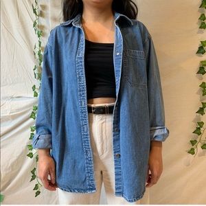 EDDIE BAUER Button-Up Denim Top